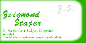 zsigmond stajer business card